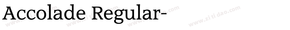 Accolade Regular字体转换